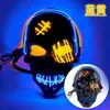 Máscara de Pirata Cicatrizada y Tuerta Más Vendida Transfronteriza con Sangre Horror Luz Fría Máscara de Halloween Set de Máscaras Luminosas LED