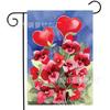 Amazon Nueva Serie Dulce Amor Día de San Valentín Bandera de Jardín Decorativa de Lino de Doble Cara para Patio Exterior
