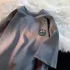 Fabricante de Origem Camiseta de Manga Curta Masculina Verão Solta Desenho Animado Estampa Americana Marca da Moda Estudante Top de Meia Manga Camiseta