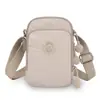 Bolsa de teléfono móvil de tres capas para mujer, mini bolso pequeño cruzado, nuevo y versátil bolso de lona Oxford para verano, monedero para caminar
