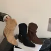 Botines Chuyuji con Tacón Grueso, Botas Vaqueras de Gamuza, Botas Plisadas de Tacón Alto para Otoño e Invierno para Mujer, Botas de Caballero Plisadas Versátiles Vintage