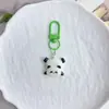 Llavero Colgante de Resina de Panda Rojo de Dibujos Animados Lindo para Bolsos de Chicas Mochilas de Estudiantes Regalo para Mejor Amigo