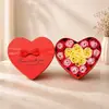 Caja de regalo de flor de jabón en forma de corazón y rosa Día de San Valentín Regalo de Navidad Caja de flores eternas Regalo creativo romántico de confesión