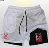 Pantalones de Playa de Verano para Hombre Doble Capa 2 en 1 Estilo Europeo y Americano, Pantalones Deportivos de Malla para Correr, Pantalones Cuádruples de Secado Rápido Impermeables