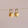 Pendientes de plata de ley S925 con forma de aguja y espejo pequeño, diseño de lujo ligero y avanzado para mujer, otoño e invierno, nuevos.