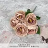Flores de Peonía Artificiales de 5 Cabezas, Flores Falsas de Seda para Decoración de Bodas, Ramo para Decoración del Hogar, Flores de Plástico, Peonía de Cinco Cabezas