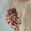 Fondo Rojo Hojas de Camelia Adecuado para Funda de Teléfono Apple 17 Pro Max iPhone 16 Cobertura Completa 15 A Prueba de Golpes 14 Tridimensional