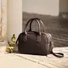 2026 Nueva Bolso de Bowling Versátil de Cuero Genuino para Mujer, Diseño de Moda, Bolso Cruzado de un Solo Hombro, Bolso de Mano de Nicho para el Trabajo