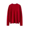 Suéter de cachemir 100% puro de alta gama listo para usar para mujer, cuello medio alto, camiseta básica de punto para otoño e invierno con cuello enrollado
