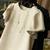 Elegante Vestido 2026 Verano Nuevo Estilo Manga Abullonada Francés de Gama Alta Retro Adelgazante Chic Vestido Estilo Diosa