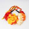 Diadema de flores artificiales de Halloween, rosa de tela, Margarita, hebilla de cabeza para fiesta, Festival de Muertos, carnaval, tocado de mascarada