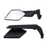 Espelho Retrovisor de Motocicleta Modificado com Asa de Vento Dobrável, Espelho Lâmina Novo Estilo, Liga de Alumínio, Campo de Visão Amplo, Superfície do Espelho Reversível, Universal
