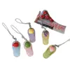 Lindo llavero de chancla de fruta brillante, correa para teléfono, colgante realista de chancla para bolso, accesorio de regalo para mejores amigos