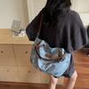 Bolsa de Mão Transfronteiriça de Nicho de Grande Capacidade Feminina 2025 Verão Nova Moda Simples Commuter Ombro Transversal Tote Bag