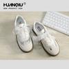 Zapatos Blancos Versátiles Estilo Coreano Leche Universal para Mujer Verano 2025 Nuevo Estilo Campus Transpirables y a Cuadros Zapatos de Entrenamiento Alemanes