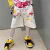 Conjunto de Verano 2026 para Niñas Nuevo Estilo Coreano Estampado de Dibujos Animados Dopamina Conjunto Casual de Camiseta de Manga Corta y Shorts de Dos Piezas