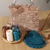 Hilo de algodón de seda de hielo hueco redondo 2 mm grosor medio algodón-lino tejido a mano diy material para hilo de gorro bolsa de ganchillo