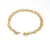 Suministro directo de fábrica cadena de pulsera cadena de eslabones O de acero inoxidable oro 18K cadena de joyería de acero de titanio DIY en stock venta al por mayor