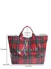 Bolso de Mano para Carta Transfronteriza 2026 Modelo Nuevo Transparente Simple Gran Capacidad Bolso de Mano Retro Cuadros Bolso de Mujer