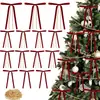 Cadena de Perlas Transfronteriza Colgante de Lazo de Terciopelo Decoración de Árbol de Navidad Adorno de Lazo Largo Accesorios de Corbata Festiva