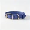 Collar para Perro de Cuero de Vaca de Primera Capa con Textura, Collar de Cuero Genuino para Mascotas, Hecho a Medida DIY, Collar Suave de Doble Capa Jin Yuda para Mascotas Pequeñas y Medianas