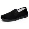 Zapatos de Tela Old Beijing para Hombre y Mujer Slip-on Antideslizantes Resistentes al Desgaste Zapatos de Trabajo Modernos Transpirables Estilo Chino Zapatos de Tela Negros para Jóvenes
