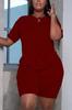 Conjunto casual de dos piezas para mujer de talla grande 2022 de Amazon Independent Station Transfronterizo Europeo y Americano
