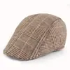 Boina Vintage para Hombre, Gorra de Periodista, Gorro Sencillo de Primavera y Otoño, Gorra de Visera para Verano, Nuevo Modelo Transfronterizo