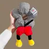 Lindo Scrunchie de Flor de Trasero de Mickey Puntos Dibujo Animado Lindo Goma para el Cabello Muñeca 3D Rodete Cola de Caballo para Mujer