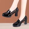Zapatos de Pasarela Cheongsam, Zapatos Planos de Boca Profunda para Mujer, Nuevas Sandalias Transpirables de Malla con Tacón Grueso, Zapatos Profesionales de Trabajo para Mujer, Modernos y Versátiles