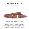 Cinto de Couro Genuíno Feminino Versátil Decorativo Cinto de Cintura Feminino Alta Qualidade Moda Trabalho Acessórios Femininos Fivela de Prata Cinto Preto