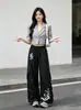 Calça Reta Nylon Estampada com Notas Musicais Tendência para Homens, Nova Calça Esportiva Casual Solta de Secagem Rápida para Mulheres