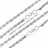 En stock venta al por mayor cadena de 2-5 mm simple combinable cadena de acero inoxidable collar cadena retorcida accesorios de joyería decorativos