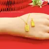 Colar com Pingente de Tijolo de Ouro Pequeno em Liga de Ouro Atacado Corrente de Clavícula Design de Moda de Luxo Leve Item Novo Quente Tendência