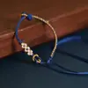 Pulsera Tejida a Mano Nudo Flor de Durazno para Mujer, Producto Semi-Terminado con Cuentas, Hebilla de Seguridad, Mo Xiangli, Oro Duro Fino