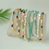 Collar Apilado de Cuentas de Colores para Mujer Piedra Amazónica Estilo Ins Nicho Elegante Moderno Collar de Perlas y Piedras de Colores Venta al por Mayor