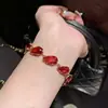 Sueño Dorado~Pulsera Ajustable de Zirconia con Forma de Gota de Agua Estilo Lujo Ligero, Estilo Palacio Retro, Joyería Exquisita y de Alta Gama para Mujeres