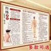 Gráfico de Puntos de Acupuntura de Moxibustión de los Cinco Órganos y Seis Entrañas del Cuerpo Humano Gráfico de Pegatinas de Puntos de Acupuntura de Meridianos Espalda Póster de Espalda Gráfico de Reflejología Espalda