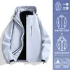 Chaqueta de hombre tres en uno, a prueba de viento e impermeable, adecuada para otoño e invierno, conjunto de dos piezas de plumón desmontable, ropa para ciclismo y montañismo para hombres, disponible para compra en grupo