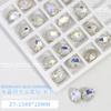 Cristal Azul Luz de Luna uña diamante joyería al por mayor flash amor rectangular mariposa Oval uña Vidrio fondo puntiagudo Pedrería