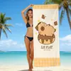 Toalla de Playa Capibara Linda para Niños Toalla de Baño de Microfibra Transfronteriza Dibujos Animados para Niños Toalla Absorbente de Secado Rápido