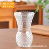 Jarrón de cristal transparente con diseño de viento y flores de estilo europeo para sala de estar.