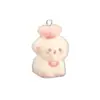 Muñeco de Cachorro Lindo Creativo Estéreo Flocado de Resina Adornos de Micro Paisaje de Coche DIY Llavero Colgante para Teléfono Móvil