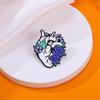 Broche exagerado original transfronteiriço víscera coração pulmão cérebro personalidade criativa liga metálica óleo pingando agulha de espinho distintivo de desenho animado
