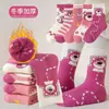 Calcetines gruesos de invierno y otoño para niños y niñas, a prueba de frío, cálidos, con forro de felpa, calcetines de tubo medio para bebé, calcetines de rizo