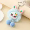 Lindo Conejo de Dibujos Animados Llavero de Peluche Muñeco Bola de Carbón Pequeña Colgante para Coche Bolsa Adorno para Mochila Muñeca Venta al por Mayor