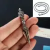 Colar Vajra Estilo Xizang Nepales, Arma Vajra, Colar Pingente Ferramenta Subjugadora de Demônios, Pingente de Buda Protetor de Prata para Casais