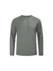 Camiseta de manga longa, gola redonda, cor sólida, de trama simples, feita de poliéster-spandex de 180g, de secagem rápida, com sensação de frescor, adequada para esportes, corrida, uniformes de trabalho e uniformes de equipe, com opções de impressão