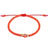 Pulsera Nueva de Cristal para Arroz Tejida a Mano Ojo del Diablo con Cuentas de Ojo Esmaltado para Mujeres