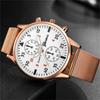 Reloj con correa de malla banda de acero inoxidable para hombre ultraplano moda Ginebra reloj para hombre reloj de negocios comercio electrónico transfronterizo